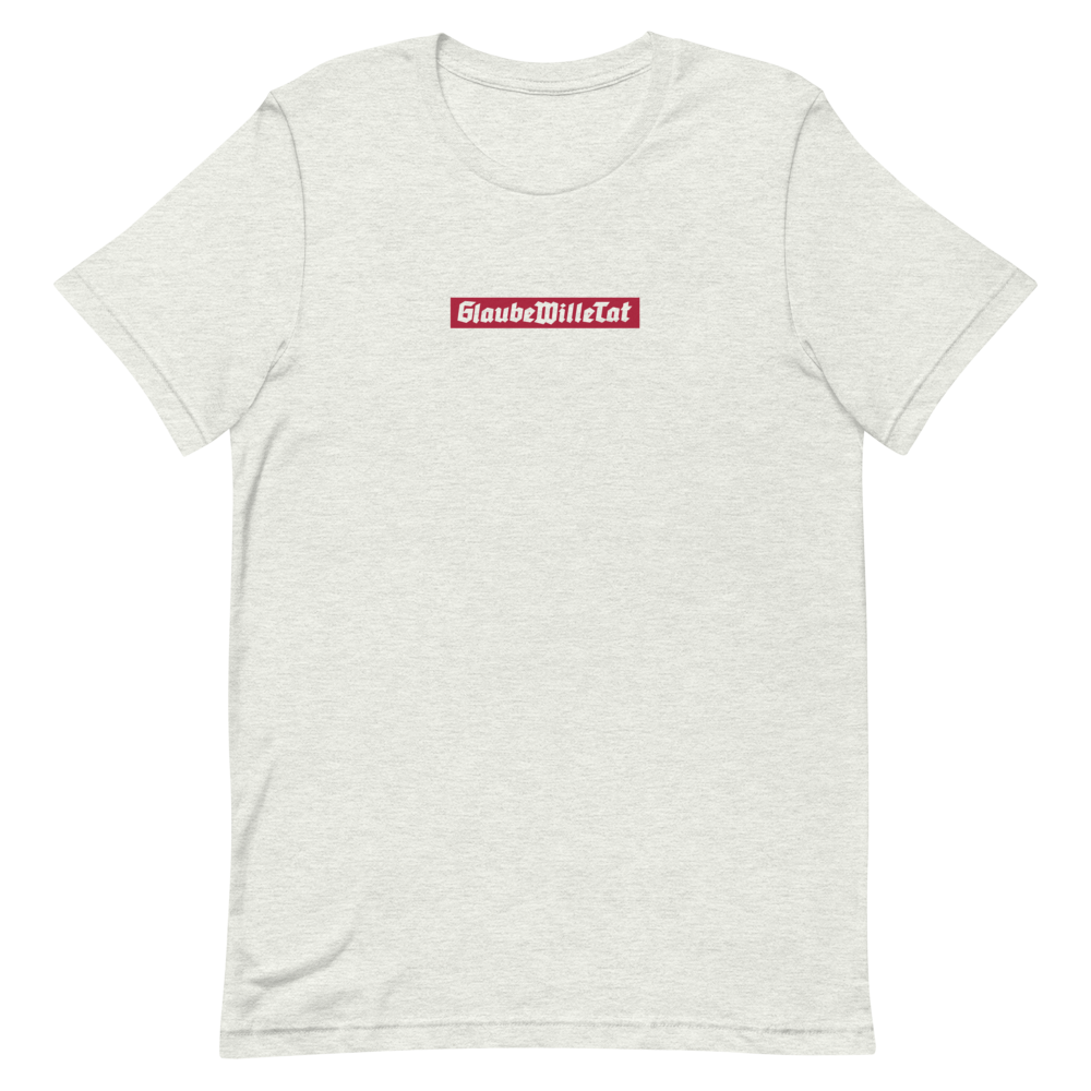 Glaube Wille Tat T - Ash White/Red