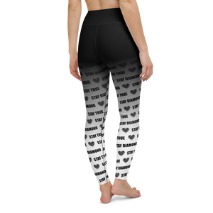 Stay Diamond Leggings - Black/White