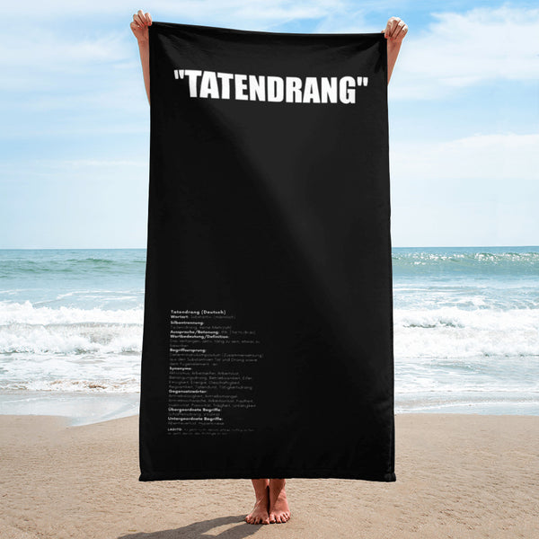 "Tatendrang" Badetuch - Black